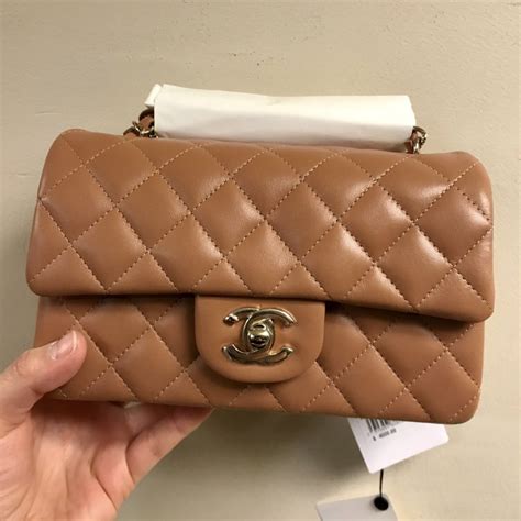 chanel caramel mini flap